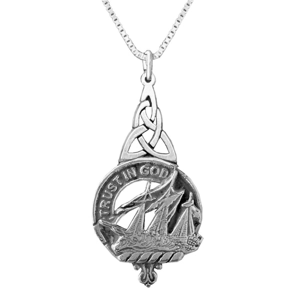 Harkenss Clan Crest Interlace Drop Pendant