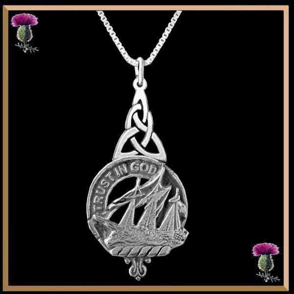 Harkenss Clan Crest Interlace Drop Pendant