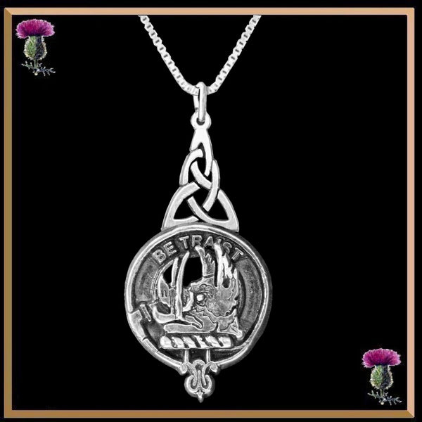Innes Clan Crest Interlace Drop Pendant