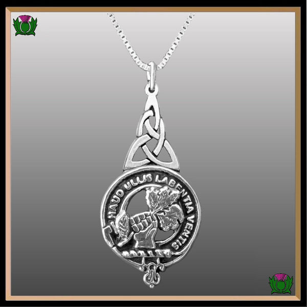 Irvine Bonshaw Clan Crest Interlace Drop Pendant