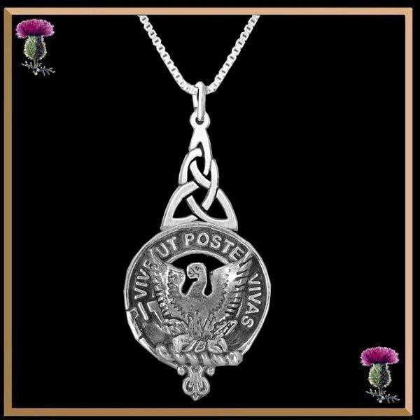 Johnston Caskieben Clan Crest Double Drop Pendant ~ CLP03