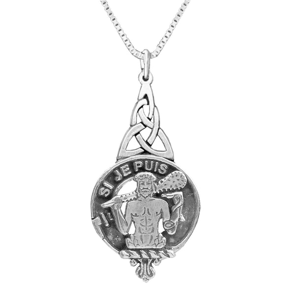 Livinston Clan Crest Interlace Drop Pendant