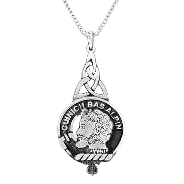 MacAlpin Clan Crest Interlace Drop Pendant