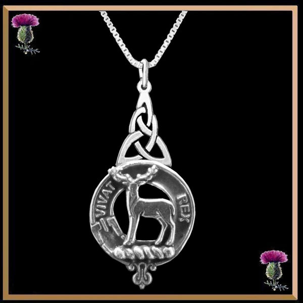 MacCorqudale Clan Crest Interlace Drop Pendant