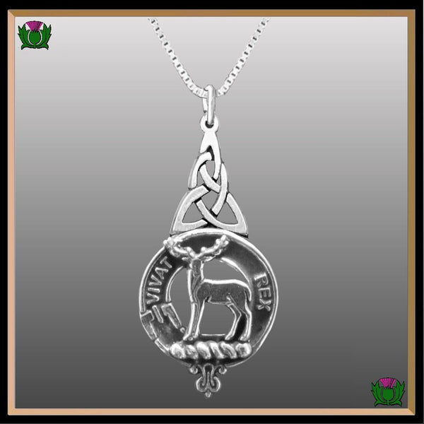 MacCorqudale Clan Crest Interlace Drop Pendant