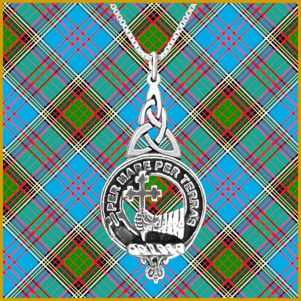 MacDonald Sleat Clan Crest Interlace Drop Pendant