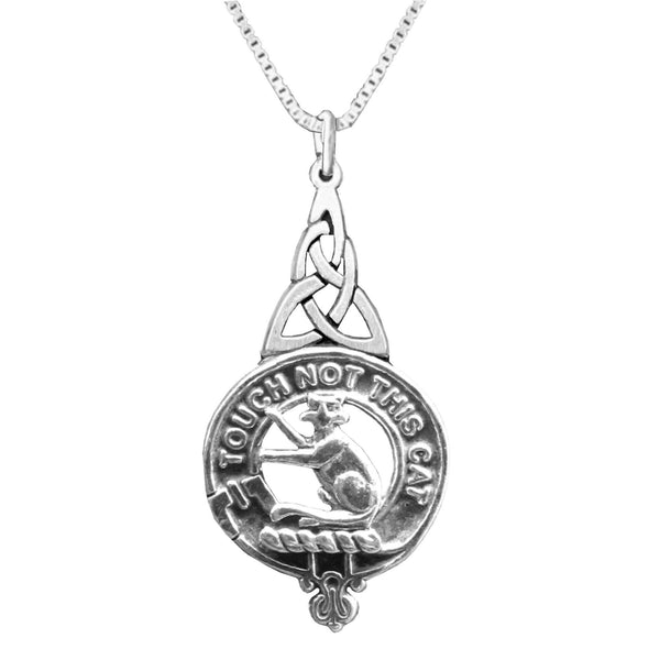 MacGillvary Clan Crest Interlace Drop Pendant