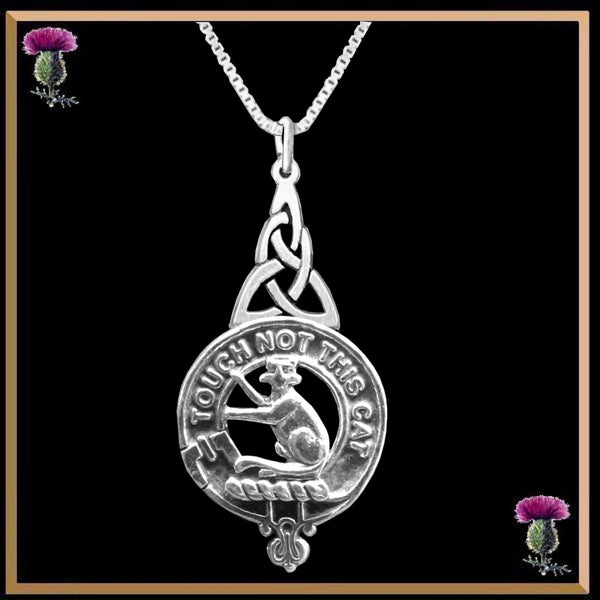 MacGillvary Clan Crest Interlace Drop Pendant