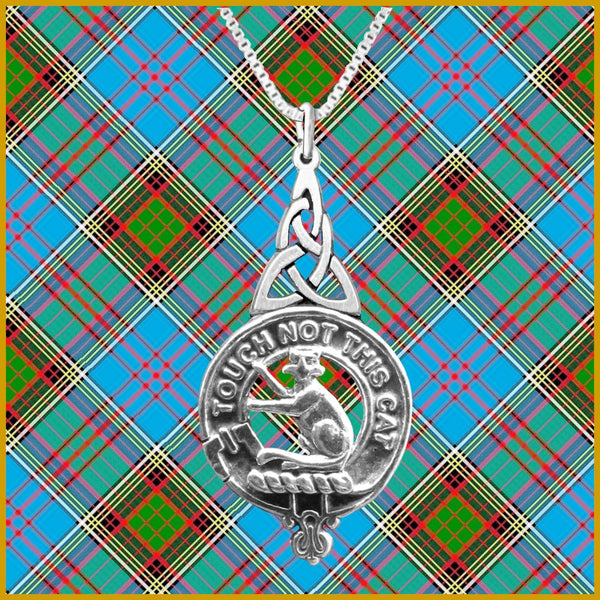 MacGillvary Clan Crest Interlace Drop Pendant