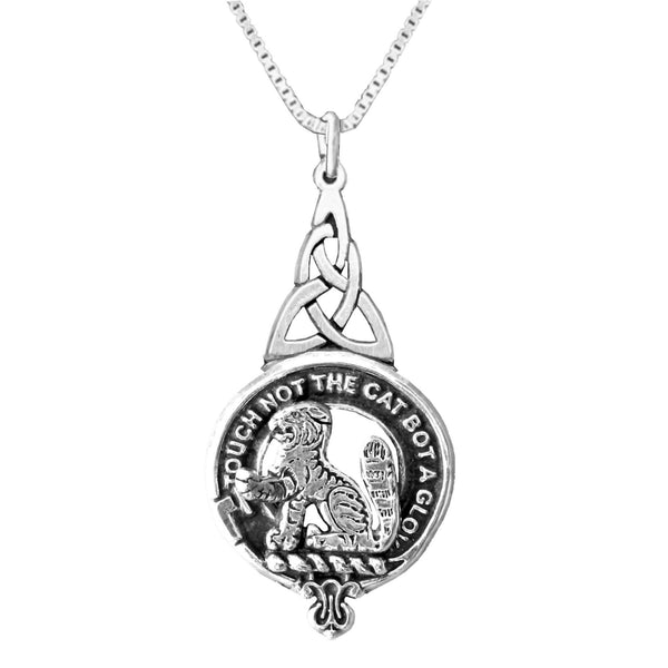 MacPherson Clan Crest Interlace Drop Pendant