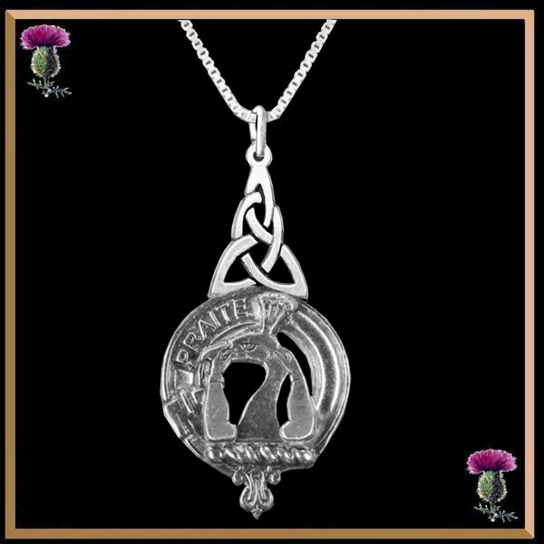 Murray Tullibardine Clan Crest Interlace Drop Pendant