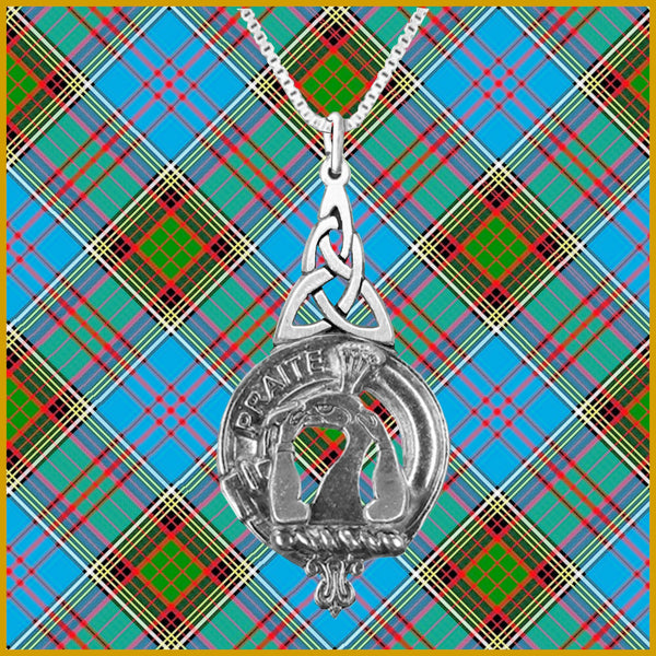 Murray Tullibardine Clan Crest Interlace Drop Pendant