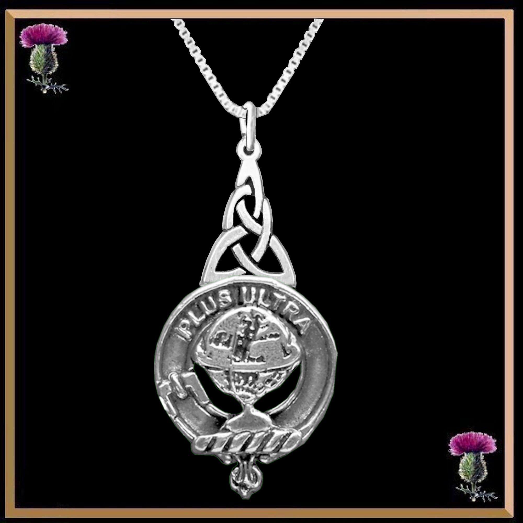 Nairn Clan Crest Interlace Drop Pendant