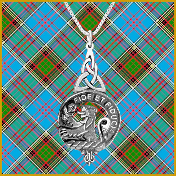 Primrose Clan Crest Interlace Drop Pendant