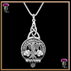 Watson Clan Crest Interlace Drop Pendant