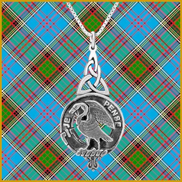 Wemyss Clan Crest Interlace Drop Pendant