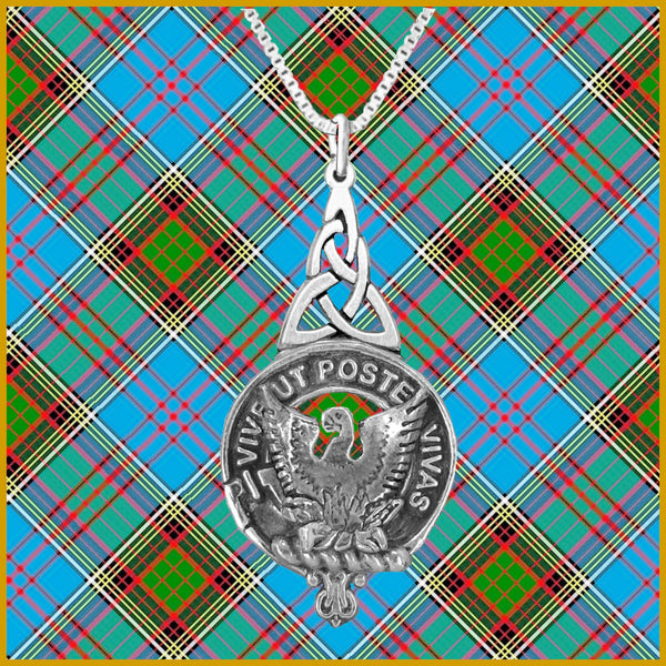 Johnston Caskieben Clan Crest Interlace Drop Pendant