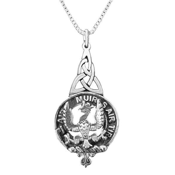 MacDonald Keppock Clan Crest Interlace Drop Pendant