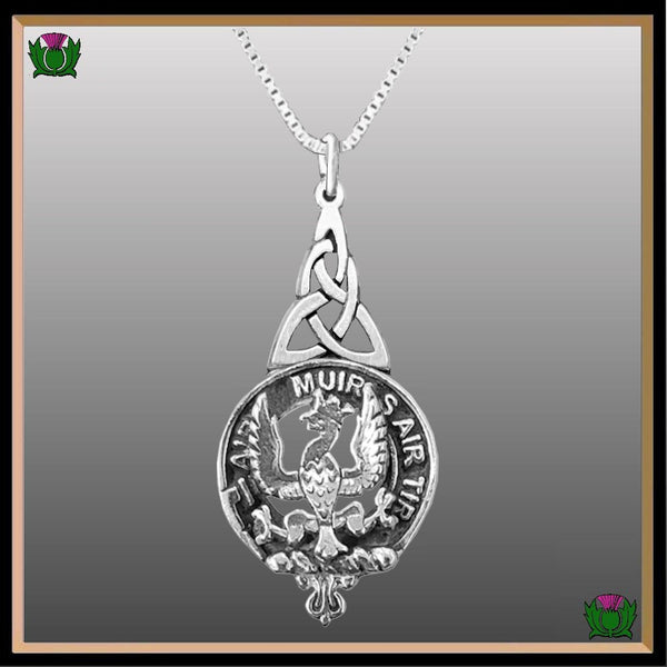 MacDonald Keppock Clan Crest Interlace Drop Pendant