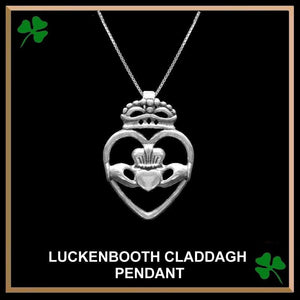 Luckenbooth Claddagh Pendant, Irish Friendship, Love Pendant