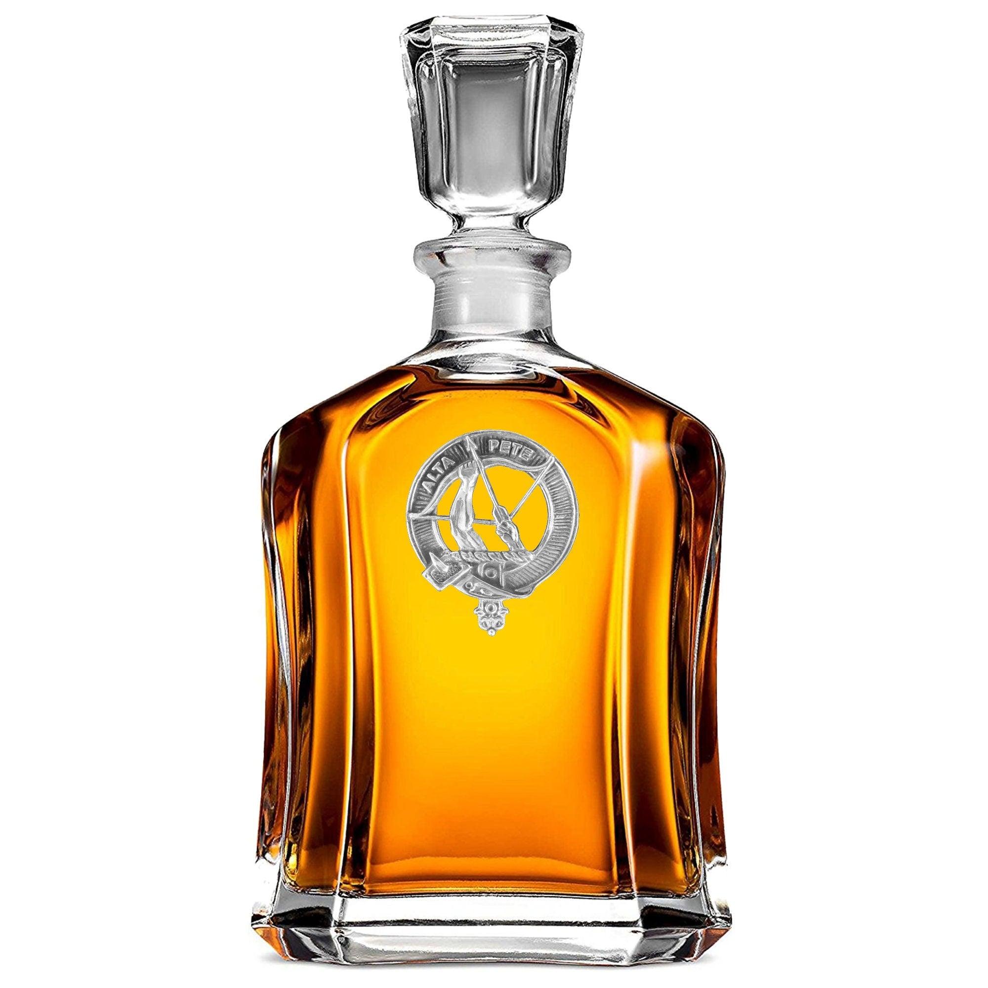 Fletcher Clan Crest Badge Skye Decanter