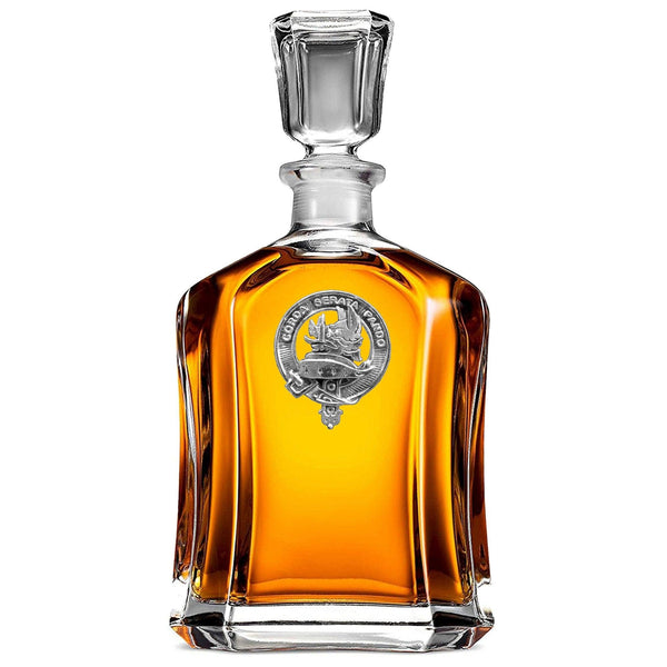 Lockhart Clan Crest Badge Skye Decanter