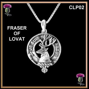 Outlander Inspired Fraser  Clan Crest Scottish Pendant CLP02