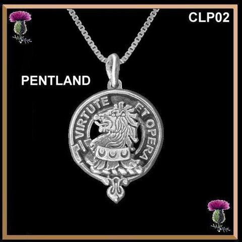 Pentland Clan Crest Scottish Pendant  CLP02