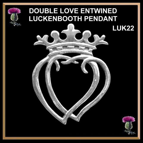Entwined Luckenbooth Pendant, Scottish Wedding Necklace