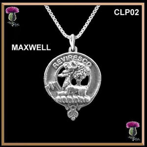 Maxwell  Clan Crest Scottish Pendant CLP02
