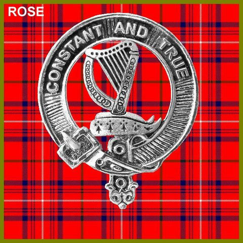 Rose Clan Crest Scottish Cap Badge CB02