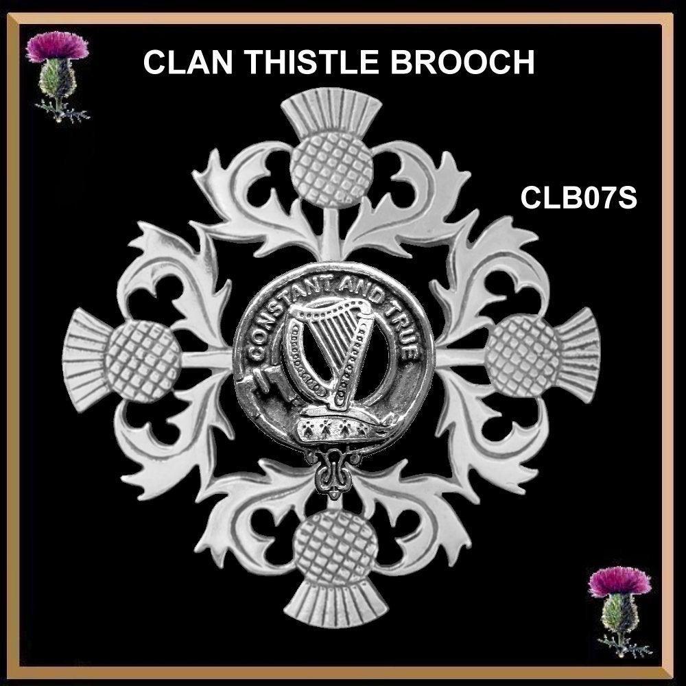 Clan Crest Thistle Brooch Scottish Pin CLB07S - All Clans