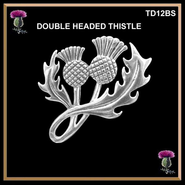Scottish Large Double Headed Thistle Brooch
