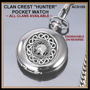 Clan Crest Pocket Watch Silver - All Clans