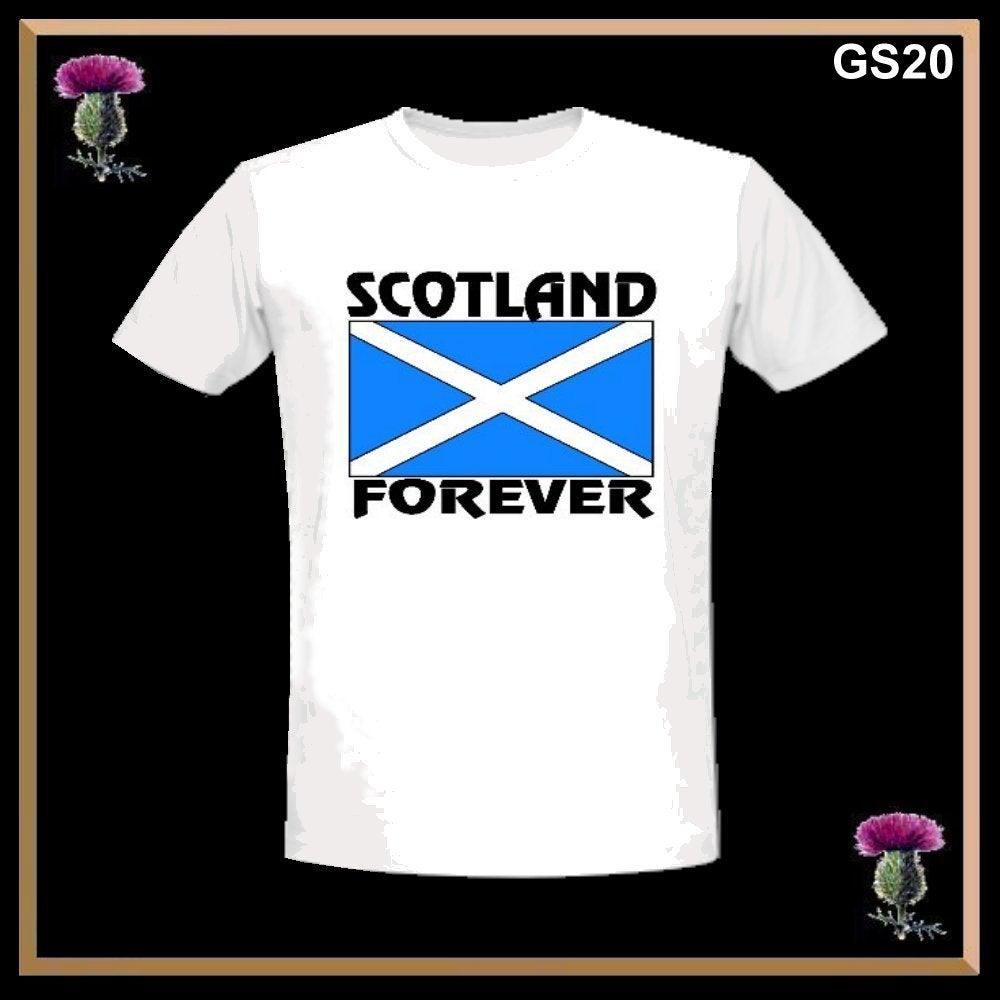 Scotland Forever T-Shirt Scottish Flag Shirt GS20 - All Sizes