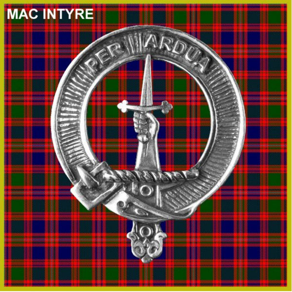 MacIntyre 8oz Clan Crest Scottish Badge Stainless Steel Flask