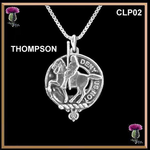 Thompson Clan Crest Scottish Pendant  CLP02