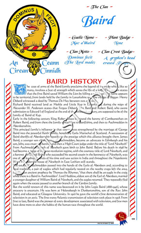 Baird Scottish Clan History
