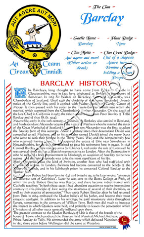 Barclay Scottish Clan History