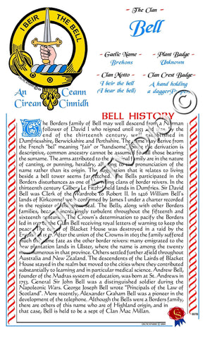 Bell Scottish Clan History