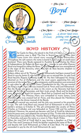 Boyd Scottish Clan History