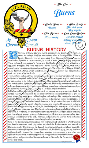 Burns Scottish Clan History