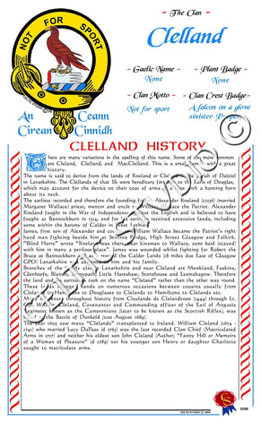 Clelland Scottish Clan History