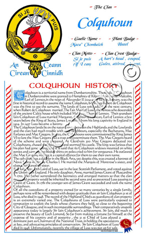 Colquhoun Scottish Clan History