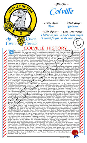Colville Scottish Clan History