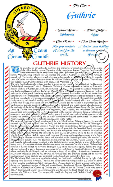 Guthrie Scottish Clan History