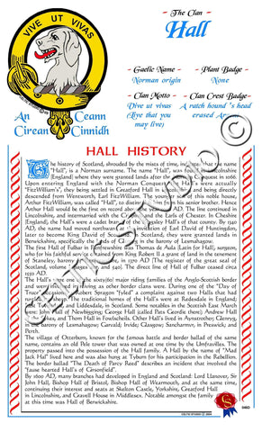 Hall Scottish Clan History