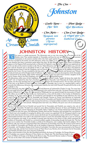 Johnston Scottish Clan History