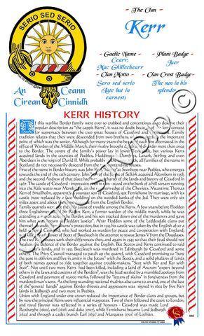 Kerr Scottish Clan History