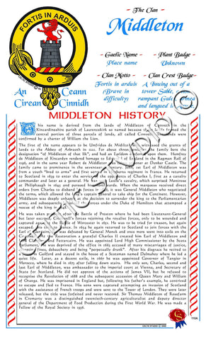 Middleton Scottish Clan History